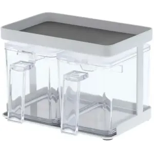 White Storage Container with Rack
