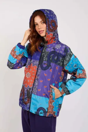 Women Bandana Waterproof Jacket Multicolor