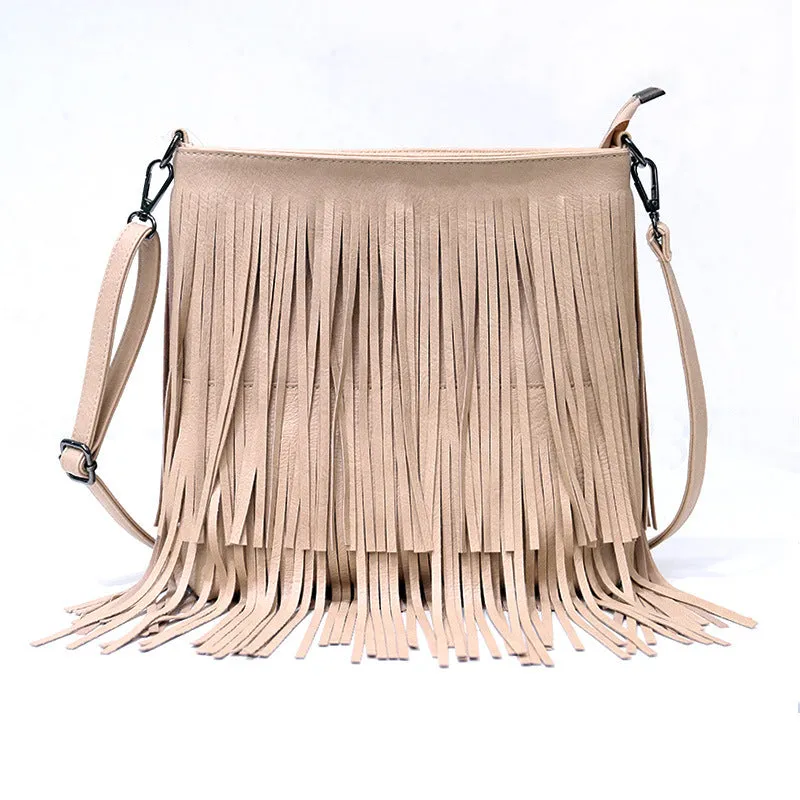Women's Glamorous New Big Fashion Tassel Crossbody Bags