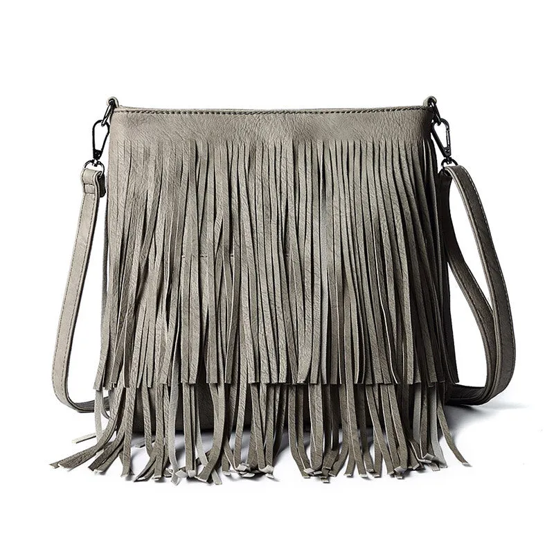 Women's Glamorous New Big Fashion Tassel Crossbody Bags