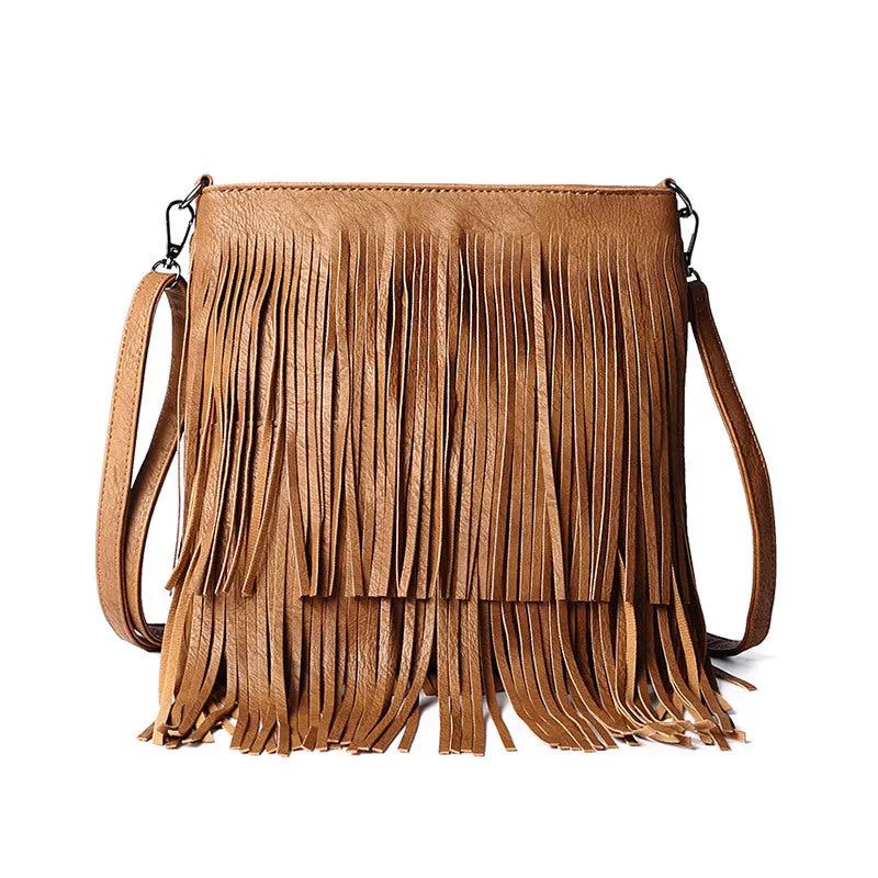 Women's Glamorous New Big Fashion Tassel Crossbody Bags