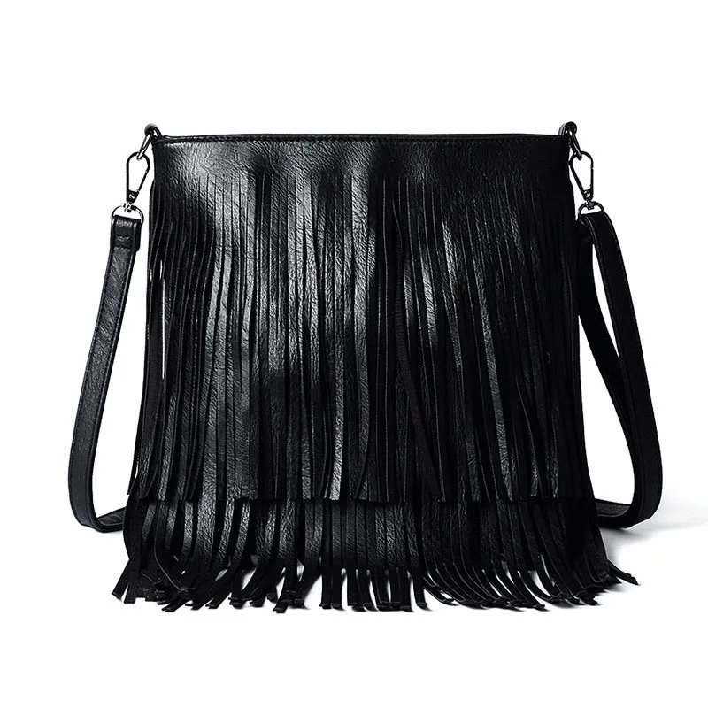 Women's Glamorous New Big Fashion Tassel Crossbody Bags