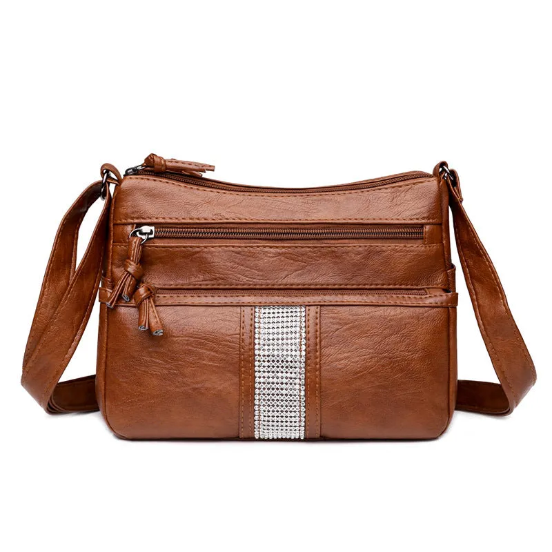 Women's Soft Leather Retro Simple Fashion Large Shoulder Bags