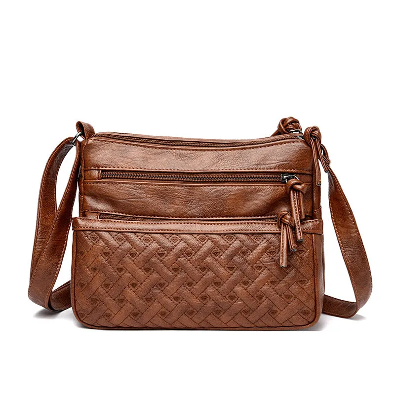Women's Soft Leather Retro Simple Fashion Large Shoulder Bags