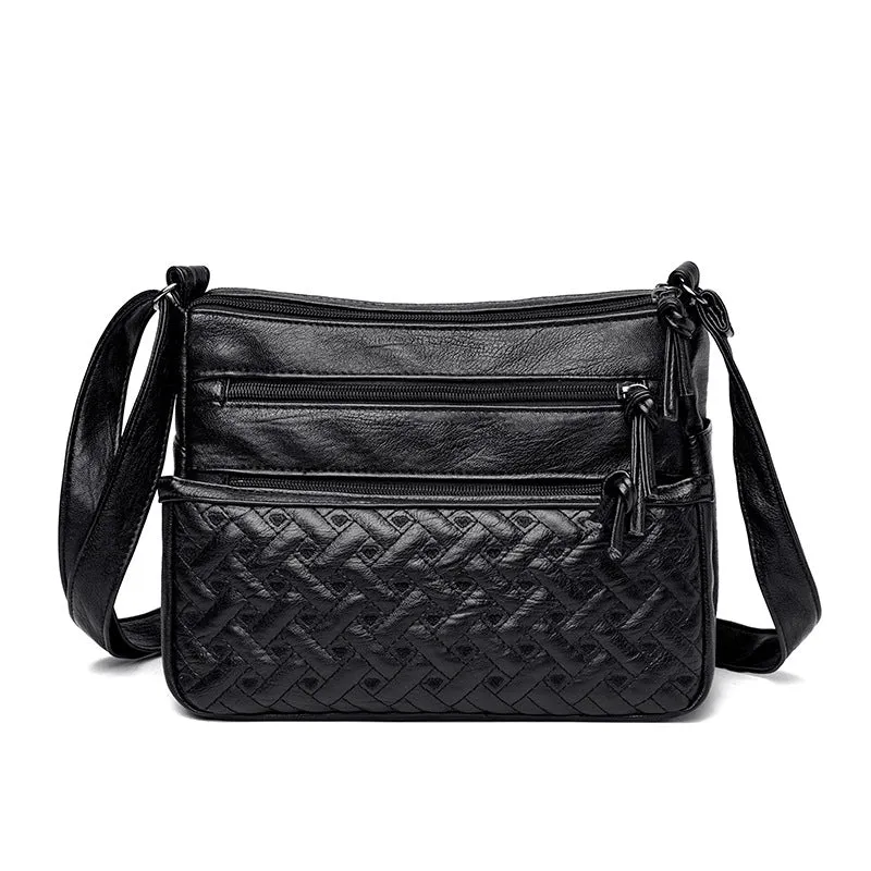 Women's Soft Leather Retro Simple Fashion Large Shoulder Bags