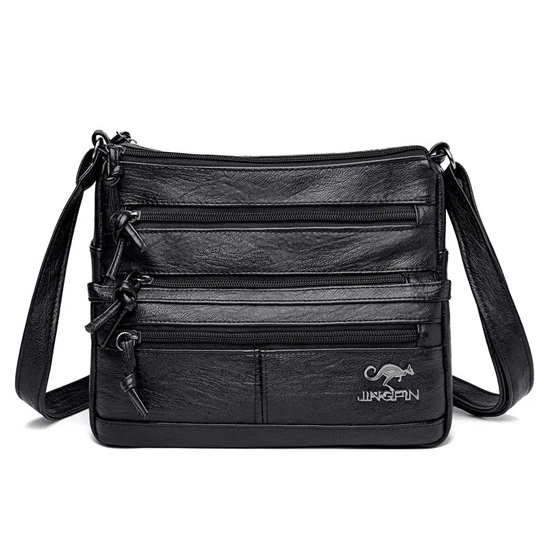 Women's Soft Leather Retro Simple Fashion Large Shoulder Bags