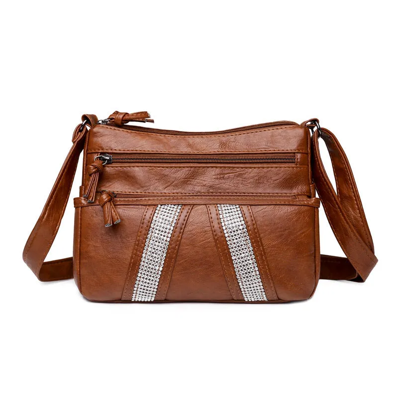 Women's Soft Leather Retro Simple Fashion Large Shoulder Bags