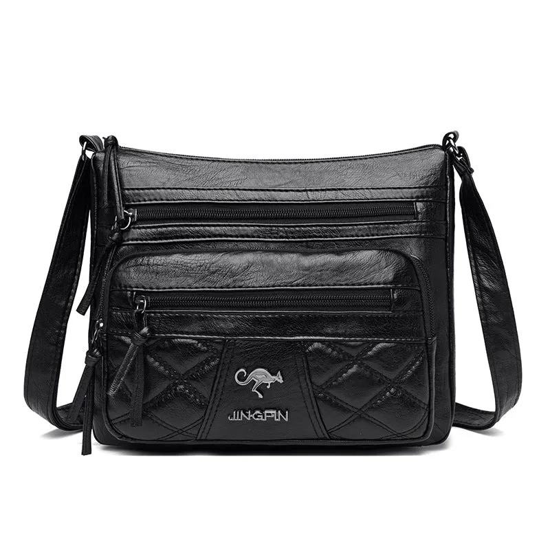 Women's Soft Leather Retro Simple Fashion Large Shoulder Bags
