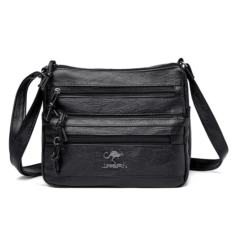 Women's Soft Leather Retro Simple Fashion Large Shoulder Bags