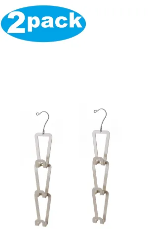 Ybmhome Hanging Closet Rod or Over the Door Organizer Rack Hooks, for Purses Handbags, Satchels, Backpacks, Scarves, Pashminas, Slings, Caps, Hats Closet Accessories 2167-2 (2, 3 Hook Handbag Hanger)